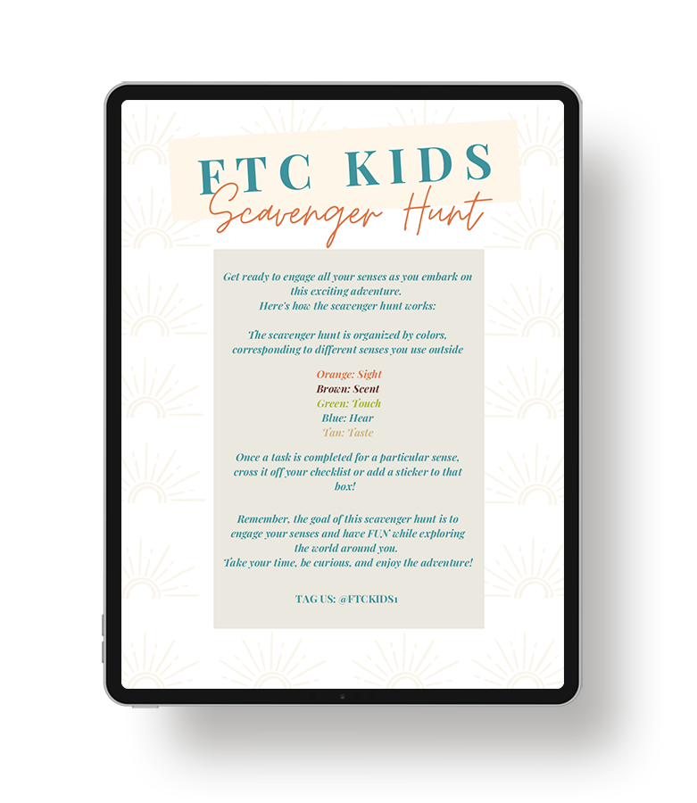 Free Scavenger Hunt To Engage In Multi-sensory Learning – Ftc Kids 